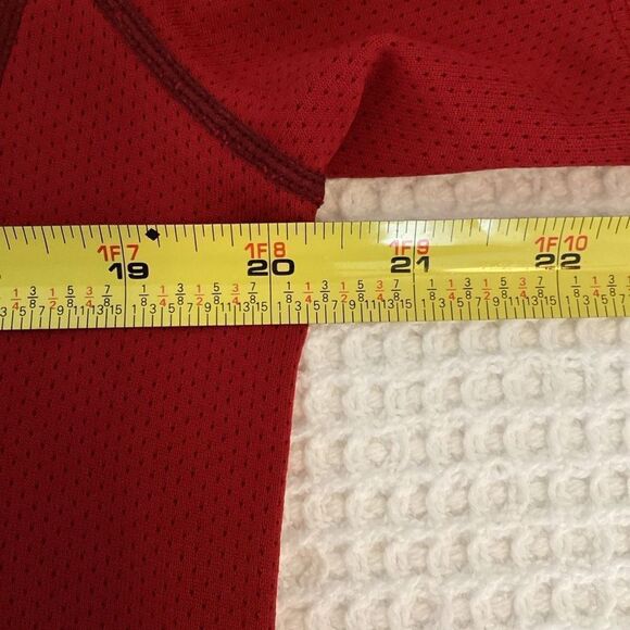 Men's Nike Pro Combat Fitted Performance Tee Shirt Red/Gray Large - Picture 7 of 8